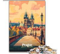 Adult Jigsaws 1000 Pieces Difficult Prague Cityscape, for And from 14 Years And over Educational Learning Toys Family Games Birthday Present 50x75cm
