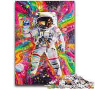 Adult Jigsaws 1000 Pieces Difficult Psychedelic Astronaut Educational Family Game Is Ideal As Gifts for The Whole Family for 14+ 50x75cm