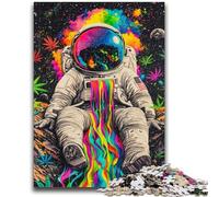 Adult Jigsaws 1000 Pieces Difficult Psychedelic Astronaut Educational Games Educational Game for Birthday, Chrismas for And Age 14 50x75cm