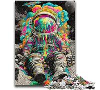 Adult Jigsaws 1000 Pieces Difficult Psychedelic Astronaut for Age 14+ Educational Games For Adults And Teenagers Artwork Gift 26x38cm