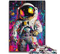 Adult Jigsaws 1000 Pieces Difficult Psychedelic Astronaut for Age 14+ Educational Games For Adults And Teenagers Artwork Gift 26x38cm