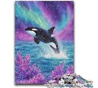Adult Jigsaws 1000 Pieces Difficult Psychedelic Blue Whale Stress Reliever Difficult Challenge Deal As Gifts for The Whole Family 50x75cm