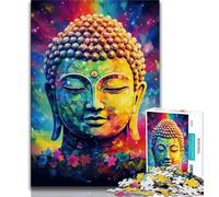 Adult Jigsaws 1000 Pieces Difficult Psychedelic Buddha Adult Puzzles,Staycation Kill Time with Fully Interlocking Randomly Shaped Pieces (size 75x50cm)