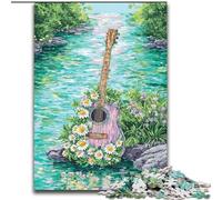 Adult Jigsaws 1000 Pieces Difficult Psychedelic Guitar, Learning Educational Toys Family Games Unique Birthday And Gifts (size 50x75cm)