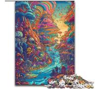 Adult Jigsaws 1000 Pieces Difficult Psychedelic Landscape,family Fun Games Fun at Home Activities,Birthday Present,Travel Gifts 50x75cm
