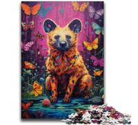 Adult Jigsaws 1000 Pieces Difficult Psychedelic The Hyena 1000 Pieces for Teenagers,Challenging Game Toys Wall Decoration Unique Birthday And Xmas Gifts (75x50cm)