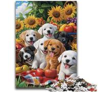 Adult Jigsaws 1000 Pieces Difficult Puppy Picnic Stress Reliever Difficult Challenge Deal As Gifts for The Whole Family 50x75cm