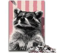 Adult Jigsaws 1000 Pieces Difficult Raccoon Puzzles for Teenagers,learning Educational for Is Ideal As A Gift for The Whole Family (50x75cm)