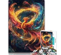 Adult Jigsaws 1000 Pieces Difficult Rainbow Phoenix Adult Puzzles,Stress Reliever Difficult Challenge Secret Santa Gifts 26x38cm
