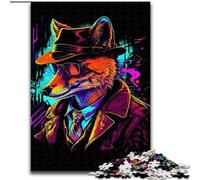 Adult Jigsaws 1000 Pieces Difficult Red Fox Gang Leader Poster, for 14+ For Family Fun & Game Night Artists' Collection, Fine Arts (Size 26x38cm)