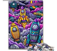 Adult Jigsaws 1000 Pieces Difficult Rocket, Game Toys Every Piece Is Unique - Challenging Family Fun Game for for Age 14 (Size 50x75cm)