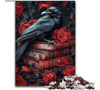 Adult Jigsaws 1000 Pieces Difficult Rose Skull, for 14+ For Family Fun & Game Night Artists' Collection, Fine Arts (Size 26x38cm)