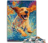 Adult Jigsaws 1000 Pieces Difficult Running Dog 1000 Piece Puzzle,is Ideal As Gifts for The Whole Family Suitable for And 14 (38x26cm)