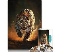 Adult Jigsaws 1000 Pieces Difficult Running Leopard 1000 Piece Jigsaw,Educational Games Wall Decoration Unique Birthday And Xmas Gifts (size 75x50cm)
