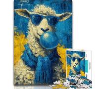 Adult Jigsaws 1000 Pieces Difficult Sheep,Challenging To Complete But Fun And Humorous Birthday Present,Gifts,Wall Art (38x26cm)