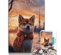 Adult Jigsaws 1000 Pieces Difficult Shiba Inu 1000 Piece Jigsaw,Fun Activity for Home, Rainy Days Toys, Birthday Gifts 38x26cm