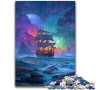 Adult Jigsaws 1000 Pieces Difficult Ship Sailing on The Sea Adult Puzzles,Stress Reliever Difficult Challenge Secret Santa Gifts (75x50cm)