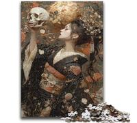 Adult Jigsaws 1000 Pieces Difficult Skeleton Geisha Puzzles,for Educational Game Challenge Toy Deal As Gifts for The Whole Family (38x26cm)