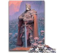 Adult Jigsaws 1000 Pieces Difficult Skeleton King Warrior Teenager Jigsaw,Educational Games Wall Decoration Unique Birthday And Xmas Gifts (75x50cm)