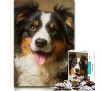 Adult Jigsaws 1000 Pieces Difficult Smiling Dog Jigsaw,Brain Intelligence Challenge Addictive Toys for Home Decoration (size 38x26cm)