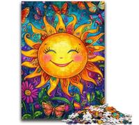 Adult Jigsaws 1000 Pieces Difficult Smiling Sun for Age 14 Years And over Beautiful Design GameBeautiful Design Game Great Gift 26x38cm