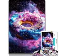 Adult Jigsaws 1000 Pieces Difficult Smoke Donut 1000 Piece Puzzle,Stress Reliever Staycation Kill Time Home Decoration Toys 26x38cm