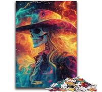 Adult Jigsaws 1000 Pieces Difficult Smoky Skull 1000 Piece Jigsaw,Learning Educational Toys Family Games Unique Birthday And Gifts (38x26cm)