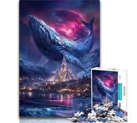 Adult Jigsaws 1000 Pieces Difficult Space Whale Puzzles,for Educational Game Challenge Toy Deal As Gifts for The Whole Family 38x26cm