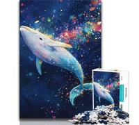 Adult Jigsaws 1000 Pieces Difficult Space Whale Puzzles for Teenagers,is Ideal As Gifts for The Whole Family Suitable for And 14 (size 38x26cm)