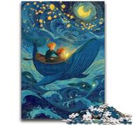Adult Jigsaws 1000 Pieces Difficult Space Whale Stress Reliever Difficult Challenge Unique Home Decor And Gifts 26x38cm
