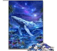 Adult Jigsaws 1000 Pieces Difficult Space Whale, Suitable for People Aged 14 And Above Educational Games Secret Santa Gifts (Size 26x38cm)