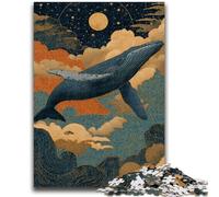 Adult Jigsaws 1000 Pieces Difficult Spiritual Whale Puzzles for Teenagers,learning Educational for Is Ideal As A Gift for The Whole Family (26x38cm)