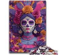 Adult Jigsaws 1000 Pieces Difficult Sugar Skull Woman Educational Family Game Is Ideal As Gifts for The Whole Family for 14+ 50x75cm