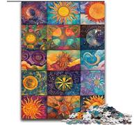 Adult Jigsaws 1000 Pieces Difficult Sun Collage, Game Toys Every Piece Is Unique - Challenging Family Fun Game for for Age 14 (Size 26x38cm)