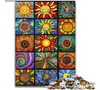 Adult Jigsaws 1000 Pieces Difficult Sun Collage, Learning Educational Toys Family Games Unique Birthday And Gifts (size 26x38cm)
