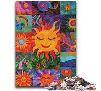 Adult Jigsaws 1000 Pieces Difficult Sunflower Collage 1000 Piece Puzzle,Stress Reliever Staycation Kill Time Home Decoration Toys (38x26cm)
