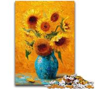 Adult Jigsaws 1000 Pieces Difficult Sunflowers in A Vase Teenager Puzzles,Stress Reliever Difficult Challenge Secret Santa Gifts (50x75cm)