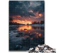 Adult Jigsaws 1000 Pieces Difficult Sunset Landscape Adult Jigsaw,Stress Reliever Staycation Kill Time Home Decoration Toys (75x50cm)