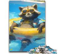 Adult Jigsaws 1000 Pieces Difficult Swimming Otter Educational Games DIY Toys for Is Ideal As A Gift for The Whole Family 38x26cm