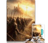 Adult Jigsaws 1000 Pieces Difficult Ten Medieval Angel Knights Teenager Jigsaw,Stress Reliever Staycation Kill Time Wishlist with Santa Claus (size 75x50cm)