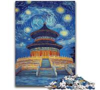 Adult Jigsaws 1000 Pieces Difficult The Temple of Heaven 1000 Pieces for Teenagers,Educational Toy Funny Family Games Unique Home Decor (38x26cm)
