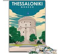 Adult Jigsaws 1000 Pieces Difficult Thessaloniki Greece, for And from 14 Years And over Educational Learning Toys Family Games Birthday Present 26x38cm