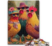Adult Jigsaws 1000 Pieces Difficult Three Chickens Puzzles for Teenagers,learning Educational for Is Ideal As A Gift for The Whole Family (26x38cm)