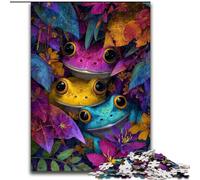 Adult Jigsaws 1000 Pieces Difficult Three Frogs,Challenging Game And Family Play with Matching Poster And Trivia Sheet 50x75cm