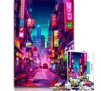 Adult Jigsaws 1000 Pieces Difficult Tokyo Night Teenager Jigsaw,Educational Games Wall Decoration Unique Birthday And Xmas Gifts 26x38cm