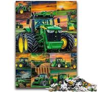 Adult Jigsaws 1000 Pieces Difficult Tractor Collage for Age 14 Years And over Beautiful Design GameBeautiful Design Game Great Gift 26x38cm