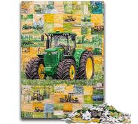 Adult Jigsaws 1000 Pieces Difficult Tractor Collage for Age 14 Years And over Beautiful Design GameBeautiful Design Game Great Gift 50x75cm