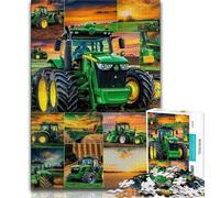 Adult Jigsaws 1000 Pieces Difficult Tractor Collage Puzzles,Stress Reliever Difficult Challenge Suitable for Desktop Decoration 26x38cm