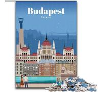 Adult Jigsaws 1000 Pieces Difficult Travel to Budapest Learning Educational Toys Family Games Educational Game for Birthday, Chrismas (26x38cm) 1000pcs
