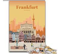 Adult Jigsaws 1000 Pieces Difficult Travel to Frankfurt, for Educational Game Challenge Toy Unique Home Decor And Gifts 50x75cm